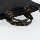 FENDI Hand Bag Nylon Black Gold Auth ep11468-7