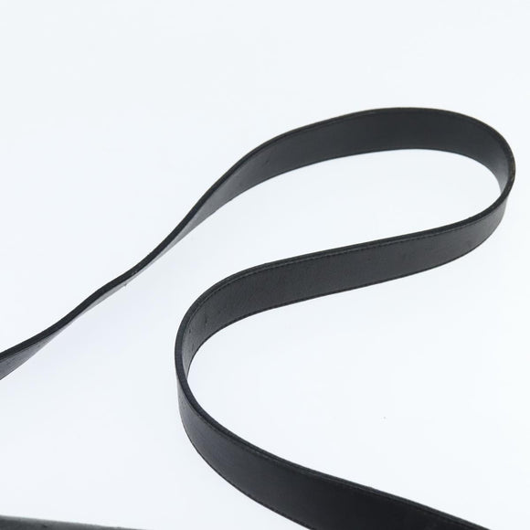 LOEWE Anagram Shoulder Bag Leather Black Gold Auth ep11472