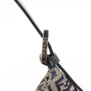 FENDI Zucchino Canvas Mamma Baguette Tote Bag Navy Silver Auth ep11475-18