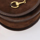 GUCCI Shoulder Bag Suede Brown Gold Auth ep11476-15