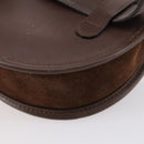 GUCCI Shoulder Bag Suede Brown Gold Auth ep11476-16