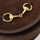 GUCCI Shoulder Bag Suede Brown Gold Auth ep11476-18