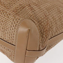 FENDI Tote Bag Leather Beige Gold Auth ep11477-14