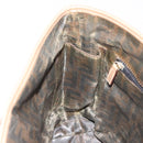 FENDI Tote Bag Leather Beige Gold Auth ep11477-19