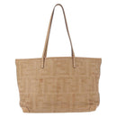 FENDI Tote Bag Leather Beige Gold Auth ep11477-13
