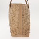 FENDI Tote Bag Leather Beige Gold Auth ep11477-4