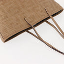 FENDI Tote Bag Leather Beige Gold Auth ep11477-6