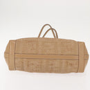 FENDI Tote Bag Leather Beige Gold Auth ep11477-5