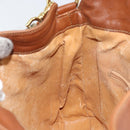 GUCCI Bamboo Hand Bag Leather 2way Brown Gold 001 3444 1638 Auth ep11478-21