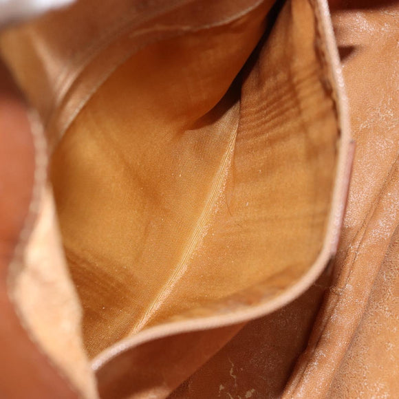 GUCCI Bamboo Hand Bag Leather 2way Brown Gold 001 3444 1638 Auth ep11478