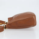 GUCCI Bamboo Hand Bag Leather 2way Brown Gold 001 3444 1638 Auth ep11478-4