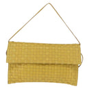 BOTTEGA VENETA INTRECCIATO Shoulder Bag Leather Yellow Auth ep11479-2