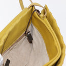 BOTTEGA VENETA INTRECCIATO Shoulder Bag Leather Yellow Auth ep11479-22