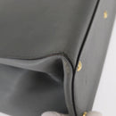 FENDI Trois Jules Hand Bag Leather 2way Gray Gold Auth ep11480-11
