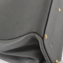 FENDI Trois Jules Hand Bag Leather 2way Gray Gold Auth ep11480-13