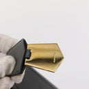 FENDI Trois Jules Hand Bag Leather 2way Gray Gold Auth ep11480-16