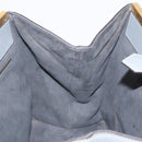 FENDI Trois Jules Hand Bag Leather 2way Gray Gold Auth ep11480-19