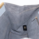 FENDI Trois Jules Hand Bag Leather 2way Gray Gold Auth ep11480-20