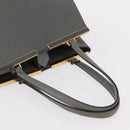 FENDI Trois Jules Hand Bag Leather 2way Gray Gold Auth ep11480-7