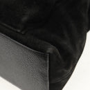 GUCCI Bamboo Hand Bag Suede 2way Black 002 2058 0508 0 Auth ep11483-16