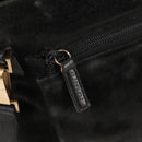 GUCCI Bamboo Hand Bag Suede 2way Black 002 2058 0508 0 Auth ep11483-19