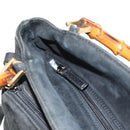 GUCCI Bamboo Hand Bag Suede 2way Black 002 2058 0508 0 Auth ep11483-21