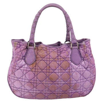 Christian Dior Canage Hand Bag Nylon Leather Purple Silver Auth ep11484 - 0