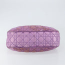 Christian Dior Canage Hand Bag Nylon Leather Purple Silver Auth ep11484-5