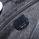 GUCCI Bamboo Hand Bag Nylon Leather Black Silver 000 2404 0509 Auth ep11486-15