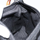 GUCCI Bamboo Hand Bag Nylon Leather Black Silver 000 2404 0509 Auth ep11486-17