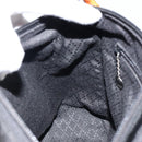 GUCCI Bamboo Hand Bag Nylon Leather Black Silver 000 2404 0509 Auth ep11486-18