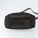 GUCCI Bamboo Hand Bag Nylon 2way Brown Silver 000 2404 0509 Auth ep11487-5