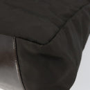 GUCCI Bamboo Hand Bag Nylon 2way Brown Silver 000 2404 0509 Auth ep11487-17