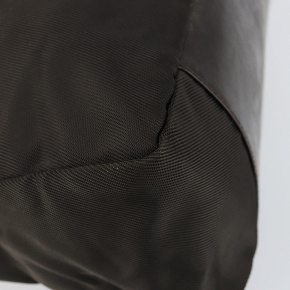 GUCCI Bamboo Hand Bag Nylon 2way Brown Silver 000 2404 0509 Auth ep11487