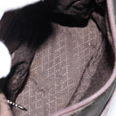 GUCCI Bamboo Hand Bag Nylon 2way Brown Silver 000 2404 0509 Auth ep11487-11