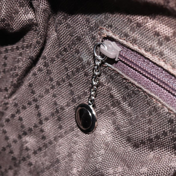 GUCCI Bamboo Hand Bag Nylon 2way Brown Silver 000 2404 0509 Auth ep11487