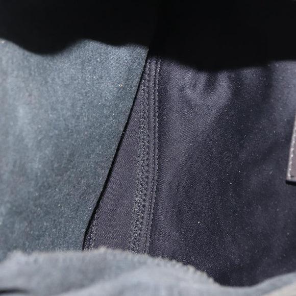 FENDI Mamma Baguette Shoulder Bag cotton Gray Auth ep11488