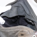 FENDI Mamma Baguette Shoulder Bag cotton Gray Auth ep11488-19