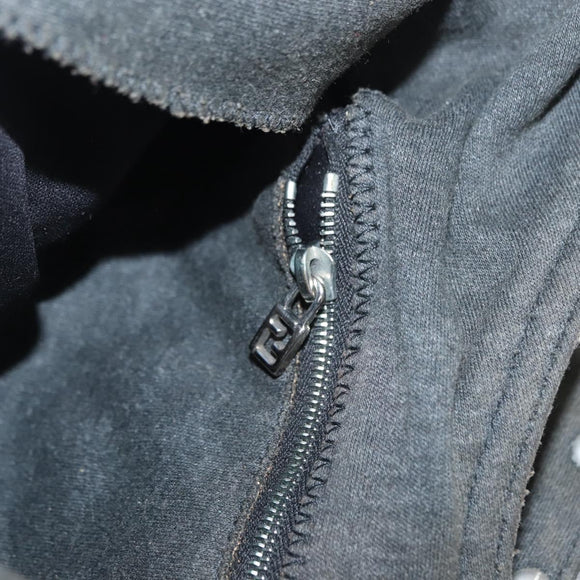 FENDI Mamma Baguette Shoulder Bag cotton Gray Auth ep11488