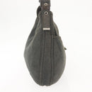 FENDI Mamma Baguette Shoulder Bag cotton Gray Auth ep11488-5