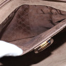 GUCCI Shoulder Bag Leather Beige Gold Auth ep11490-11