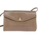 GUCCI Shoulder Bag Leather Beige Gold Auth ep11490-13