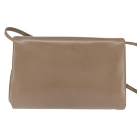 GUCCI Shoulder Bag Leather Beige Gold Auth ep11490 - 0