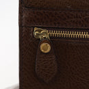 BURBERRY Clutch Bag Leather Brown Gold Auth ep11492-13