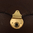 BURBERRY Clutch Bag Leather Brown Gold Auth ep11492-14