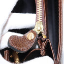 BURBERRY Clutch Bag Leather Brown Gold Auth ep11492-25