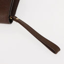 BURBERRY Clutch Bag Leather Brown Gold Auth ep11492-7