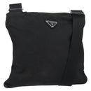 PRADA Shoulder Bag Nylon Black Silver Auth ep11496-1