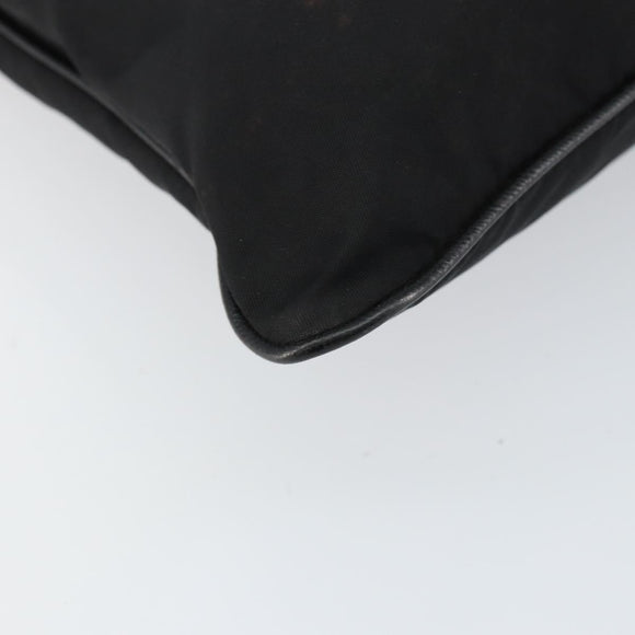 PRADA Shoulder Bag Nylon Black Silver Auth ep11496