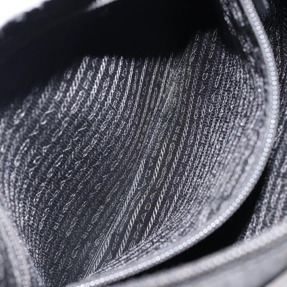 PRADA Shoulder Bag Nylon Black Silver Auth ep11496